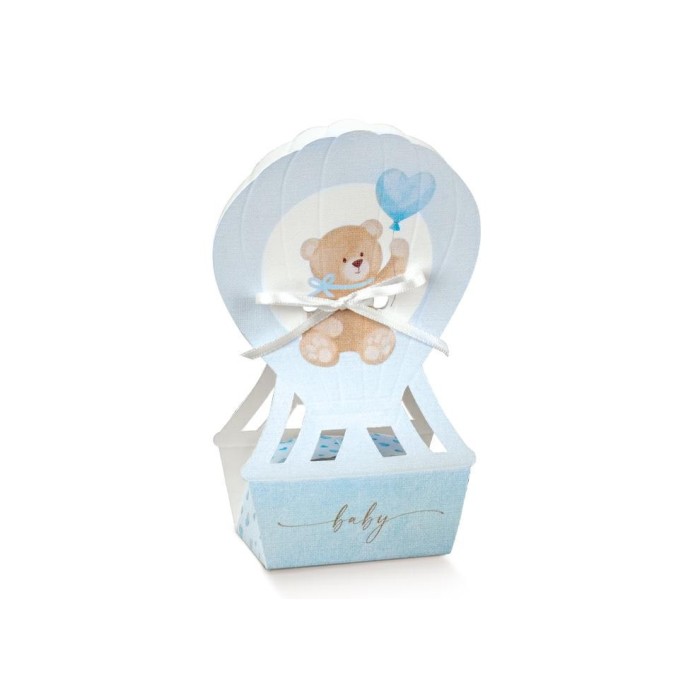 MONGOLFIERA 60X40X145 LITTLE BEAR AZZURRA